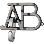 Huzzle breinbreker Cast ABC niveau 1 11,8 cm staal zilver - Silver