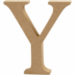 Creotime houten letter Y 8 cm - Bruin
