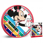Disney wandklok Mickey junior 25 cm - Rood
