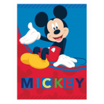 Disney fleecedeken Mickey Mouse junior 100 x 140 cm rood/blauw