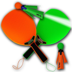 Helix badmintonset junior groen/oranje 4 delig