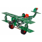 Metal Techno bouwpakket Flying Hero 18 cm staal groen/rood 248 delig