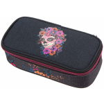 Walker etui Dia de Muertos 21 x 10 x 6 cm polyester - Zwart