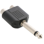 Devine ADA151 adapter 2x RCA female - 6.35mm jack male mono