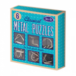 Invento metalen puzzels retr Oh unisex 6 stuks - Blauw