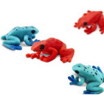 Safari speelset Lucky Minis gifkikker 2,5 cm blauw/rood 192 delig