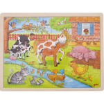 Goki legpuzzel Boerderij junior hout 48 stukjes