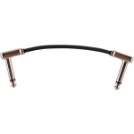 Ernie Ball 6225 Flat Ribbon Patch Cable patchkabel haaks 7.5 cm platte jacks zwart