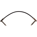 Ernie Ball 6226 Flat Ribbon Patch Cable patchkabel haaks 15 cm platte jacks zwart