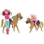 Toi-Toys Toi Toys Horses Paard met veulen en twee poppen