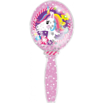 Totum haarborstel Unicorn Glitter 17,5 cm meisjes - Roze