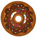 ACHOKA vloerkleed donut 75 cm - Bruin