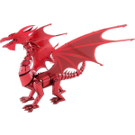 Metal Earth Fascinations Iconx Red Dragon modelbouwset - Rood