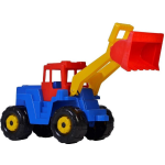 Polesie graafmachine 63 cm/rood/geel - Blauw