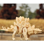 Robotime 3D modelbouw Stegosaurus 40 cm hout naturel 88 delig