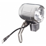 Falkx koplamp LED E Bike 6V 48V aluminium zilver - Zwart