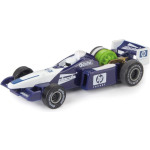 Darda speelgoedauto Formule 1 pull back 1:60/wit - Blauw