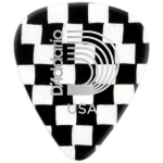 D'Addario 1CCB2-10 Checkerboard celluloid plectra 10 pack light