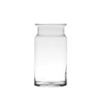 Bellatio Design Transparante Home-basics Melkbus Vaas/vazen Van Glas 29 X 15 Cm - Bloemen/takken/boeketten Vaas Voor Binnen Gebruik
