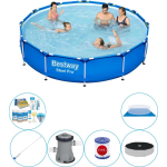 Bestway Zwembad Combinatie Pakket - Steel Pro Rond 366x76 Cm - Blauw