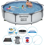 Bestway Steel Pro Max Rond 305x76 Cm - Zwembad Comfort Pakket - Grijs