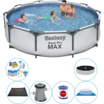 Bestway Steel Pro Max Rond 305x76 Cm - Zwembad Combinatie Deal - Grijs