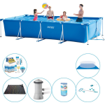 Intex Zwembad Deal - 7-delig - Frame Pool Rechthoekig 450x220x84 Cm - Blauw