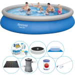 Bestway Fast Set Rond 457x84 Cm - Zwembad Bundel - Blauw