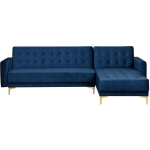 Beliani Aberdeen Slaapbank Fluweel 267x168x83 - Blauw