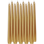 Trend Candles 12xen Dinerkaarsen 25 Cm 8 Branduren - Geurloze Kaarsen - Tafelkaarsen/kandelaarkaarsen - Goud