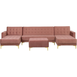 Beliani Aberdeen Slaapbank Fluweel 348x168x83 - Rosa