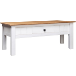 Vidaxl Salontafel Panama Range 100x60x45 Cm Massief Grenenhout - Blanco