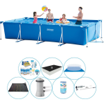 Intex Frame Pool Rechthoekig 450x220x84 Cm - Zwembad Super Set - Blauw