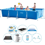 Intex Zwembad Super Set - Frame Pool Rechthoekig 450x220x84 Cm - Blauw