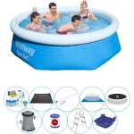 Bestway Fast Set Rond 244x66 Cm - Deluxe Zwembad Pakket - Blauw