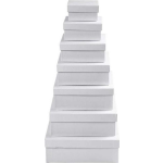 Creotime dozen Vierkant karton 9 21 cm 7 delig - Wit