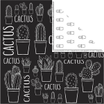 Vivi Gade dubbelzijdig designpapier cactus 30,5 cm 3 stuks
