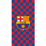 Carbotex strandlaken FC Barcelona 70 x 140 cm katoen rood/ - Blauw