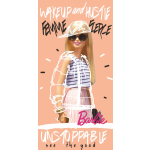 Carbotex badlaken Barbie meisjes 70 x 140 katoen licht - Roze