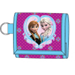 Frozen Fn portemonnee meisjes 10 x 13 cm polyester/blauw - Roze
