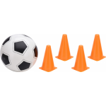 Free and Easy voetbalspel junior/wit 5 delig - Oranje