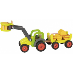 Goki tractor met hooiwagen junior 55 x 16 cm hout 7 delig
