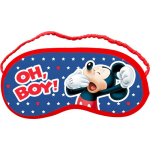 Disney slaapmasker Mickey Mouse 18 x 8,5 cm blauw/rood