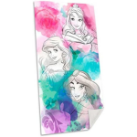 Kids Licensing handdoek prinses meisjes katoen 150 x 75 cm wit - Groen
