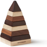 Kid&apos;s Concept stapeltoren Piramide 18,5 cm hout 8 delig - Bruin