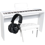 Fazley FSP-200-W digitale piano wit + onderstel + pianobank + hoofdtelefoon