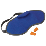 Travelsafe slaapmasker met oordoppen polyester blauw/oranje 3 delig