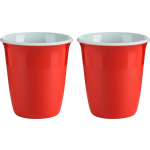 Trudeau drinkbekers Leon 7 x 9,5 cm PP 2 stuks - Rood