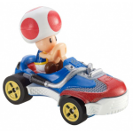 Hot Wheels racebaanauto Die Cast Mario Kart Toad junior - Rood