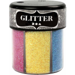 Creotime glitter strooibus 6 kleuren 13 gram